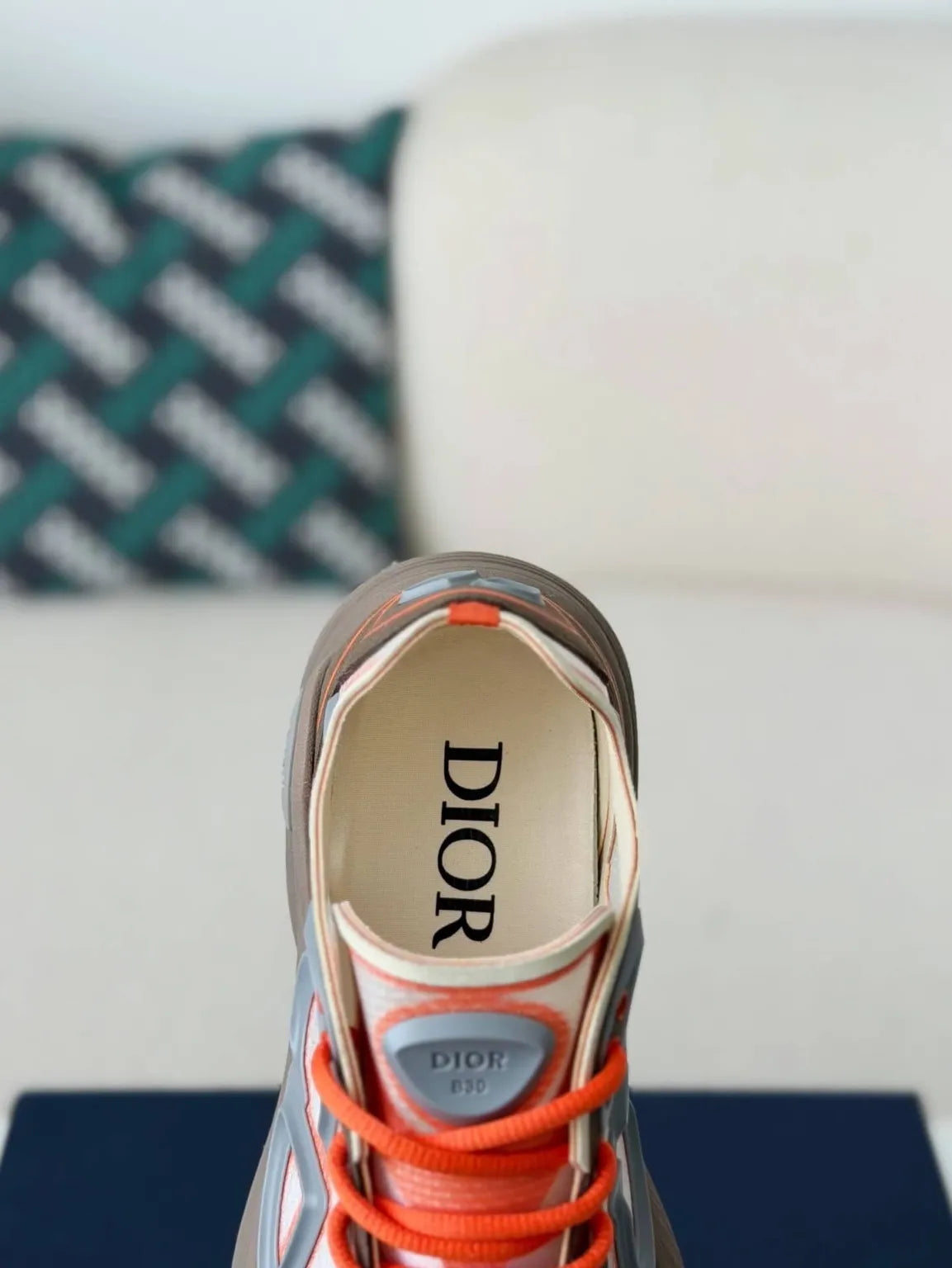 Dior B30 Sneaker – Orange, Brown & White