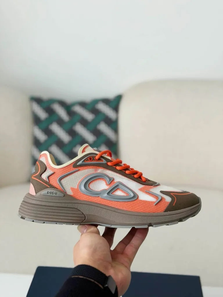 Dior B30 Sneaker – Orange, Brown & White