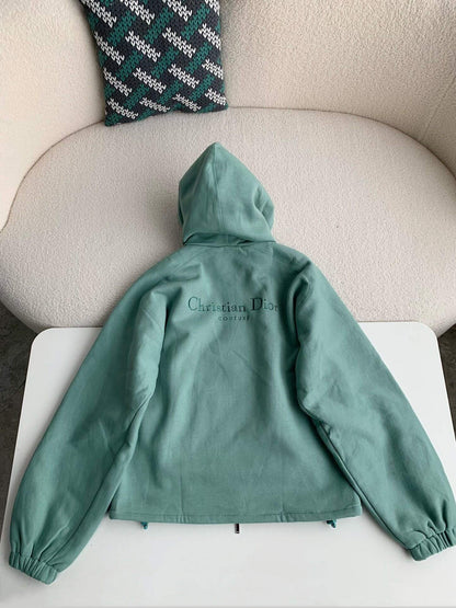 Dior CD Icon Zip-Up Reversible Hooded Jacket