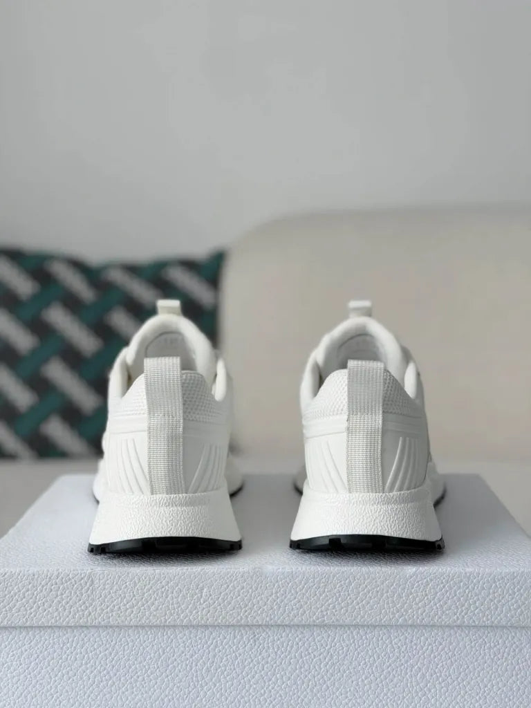 Dior Chrono Sneaker – All-White Technical Mesh & Leather