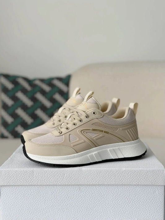 Dior Chrono Sneaker – Beige Technical Mesh & Leather