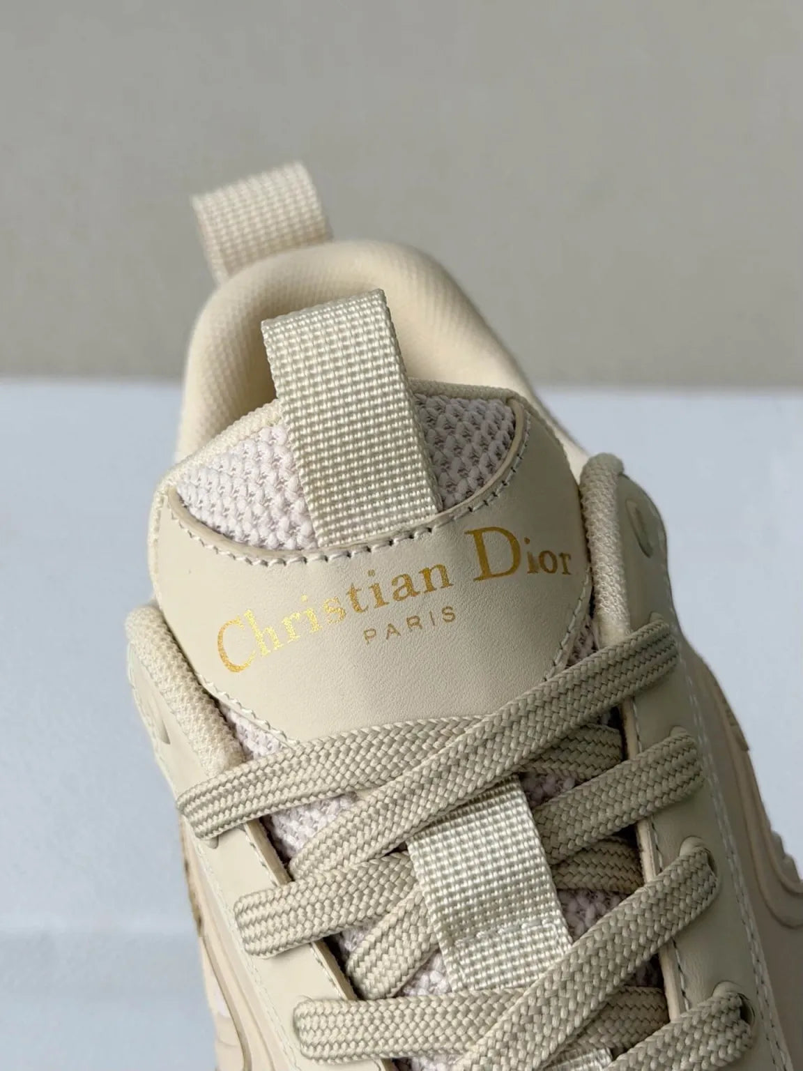 Dior Chrono Sneaker – Beige Technical Mesh & Leather