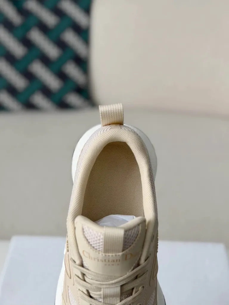 Dior Chrono Sneaker – Beige Technical Mesh & Leather