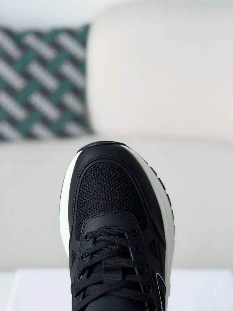 Dior Chrono Sneaker – Black Technical Mesh & White Sole