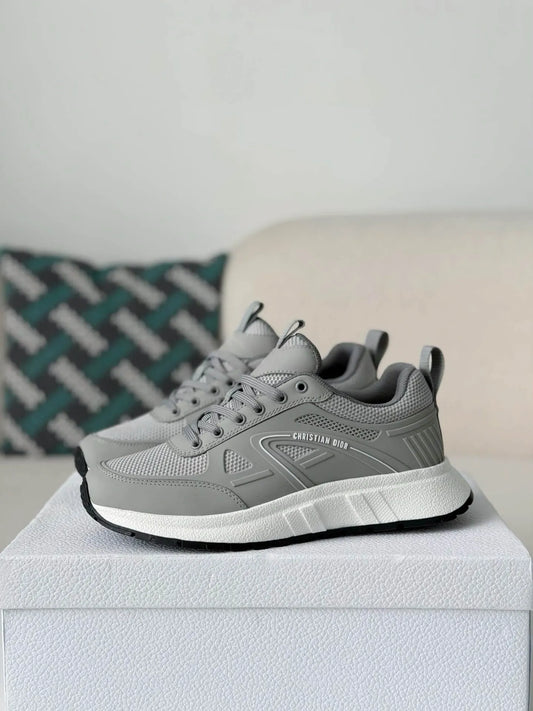 Dior Chrono Sneaker – Grey Technical Mesh & Leather