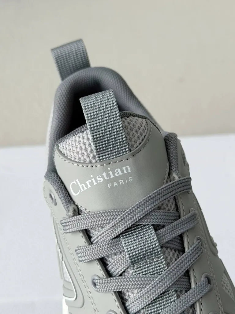 Dior Chrono Sneaker – Grey Technical Mesh & Leather
