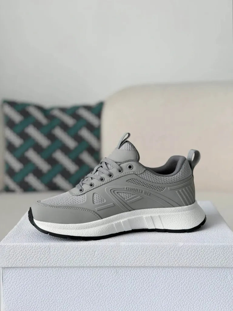 Dior Chrono Sneaker – Grey Technical Mesh & Leather