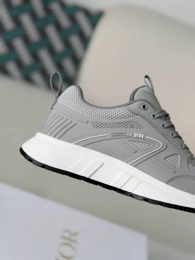 Dior Chrono Sneaker – Grey Technical Mesh & Leather