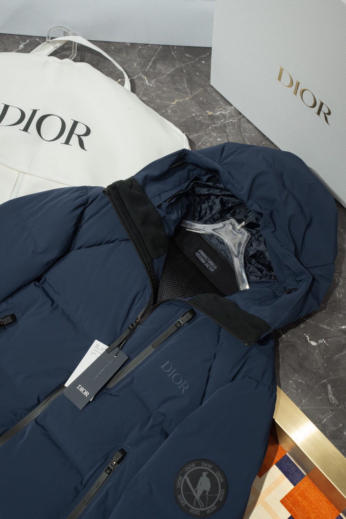 Dior Men's Mizusawa Navy Down Puffer Jacket - Ski Capsule Hooded Coat