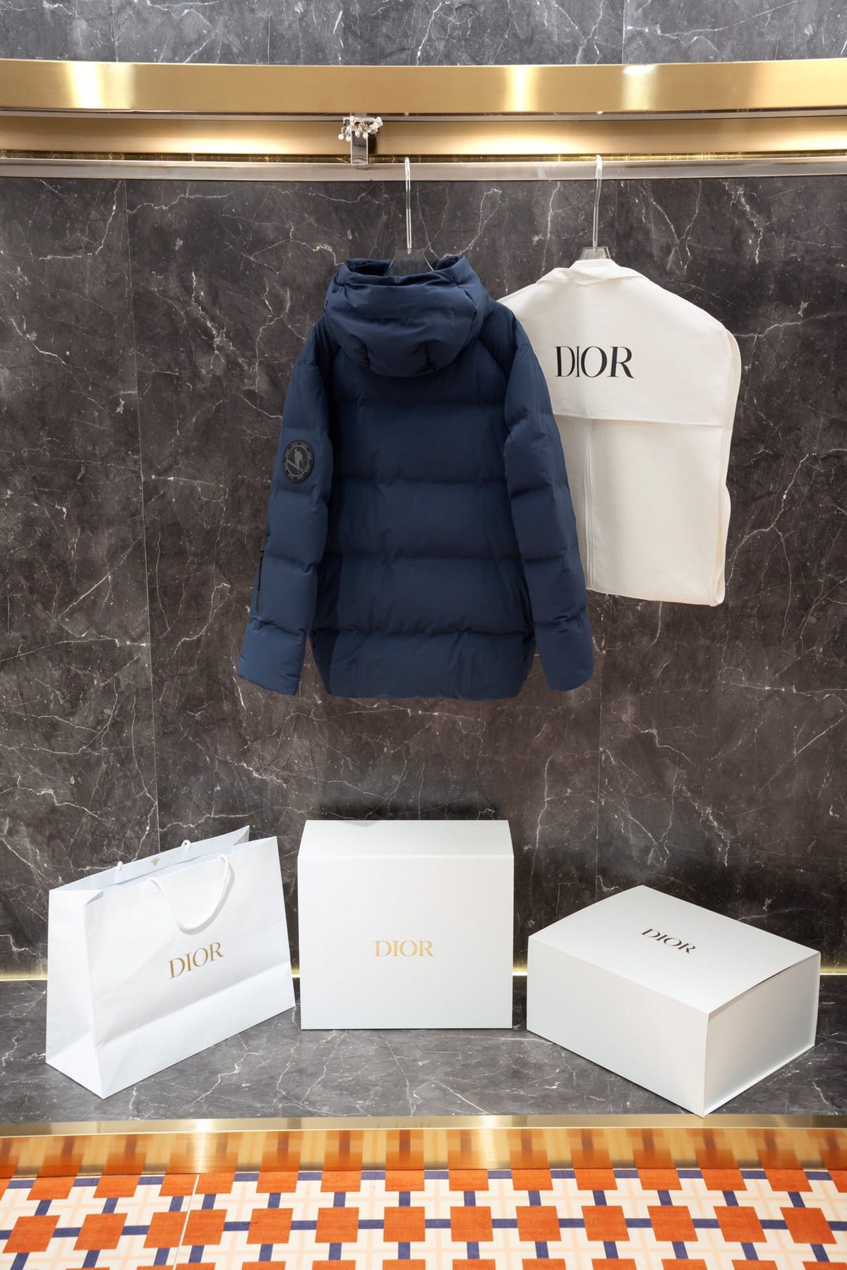 Dior Men's Mizusawa Navy Down Puffer Jacket - Ski Capsule Hooded Coat