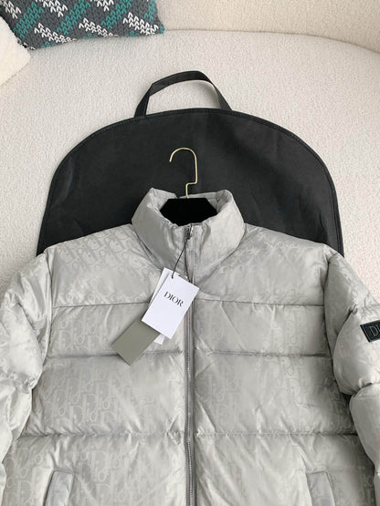 Dior Oblique Down Jacket - Silver