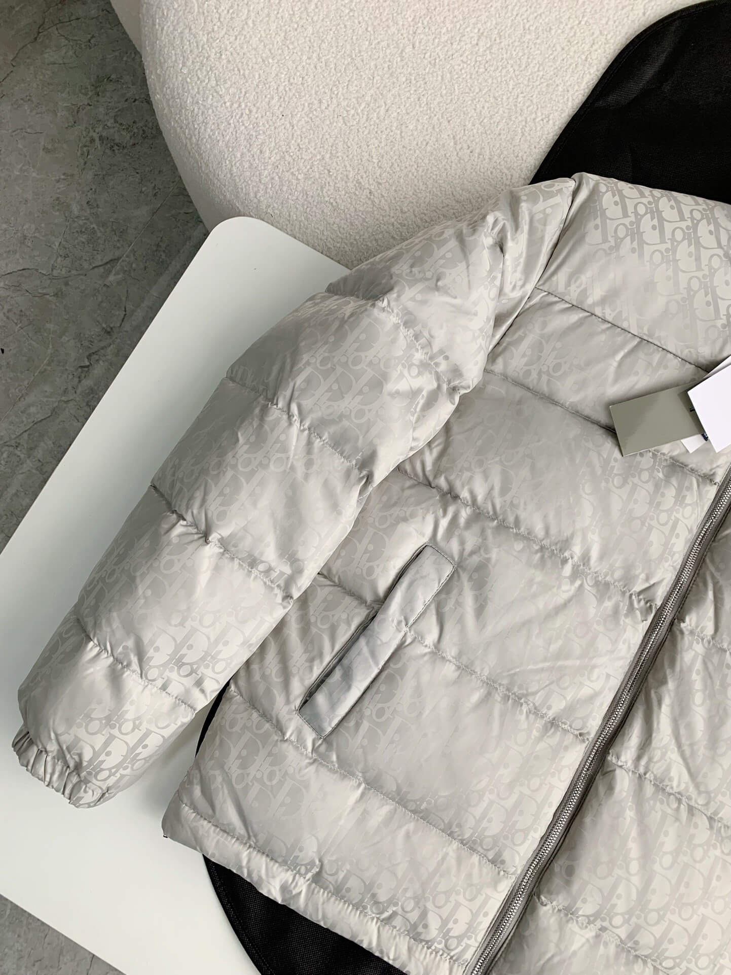 Dior Oblique Down Jacket - Silver