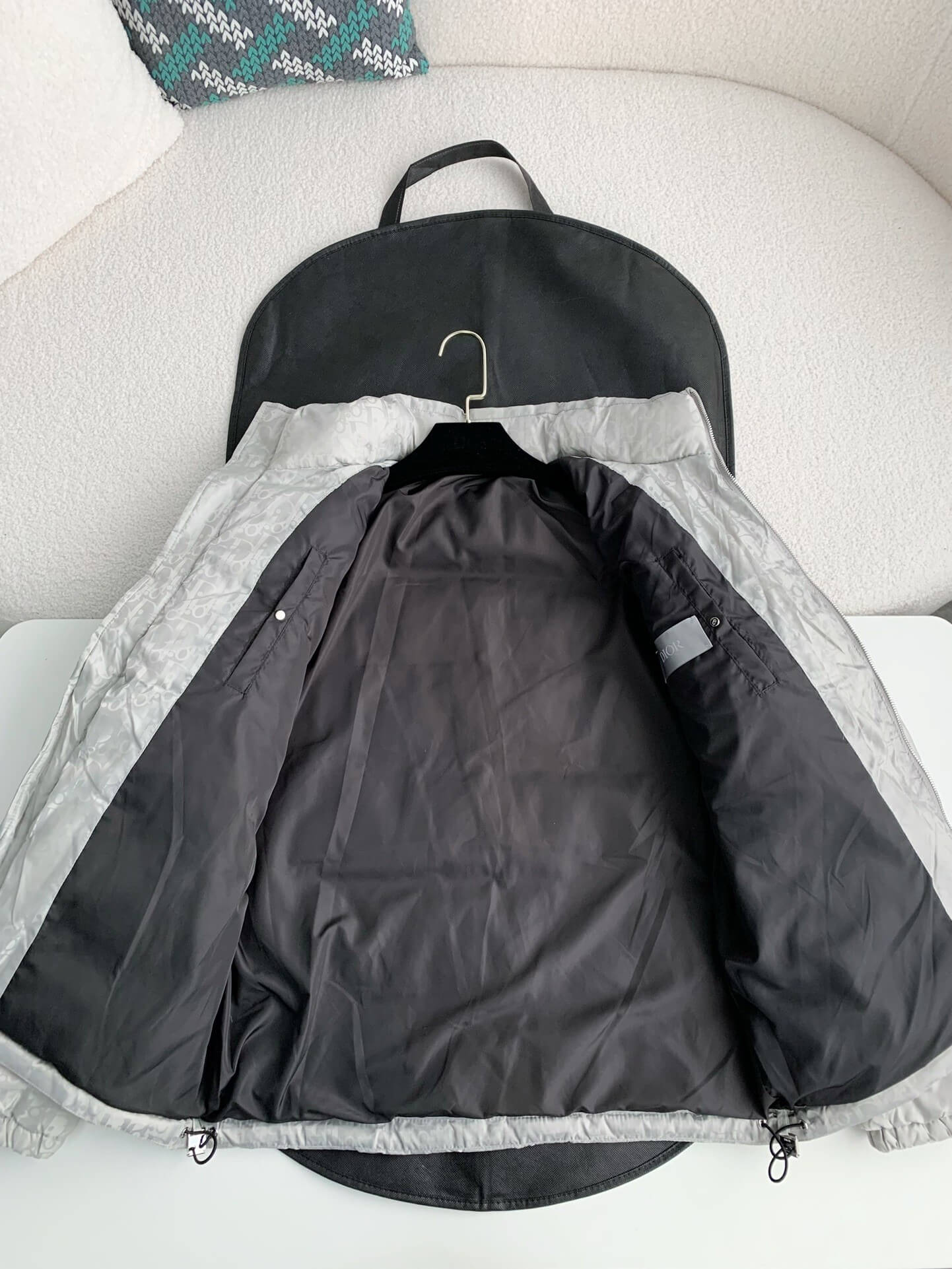 Dior Oblique Down Jacket - Silver