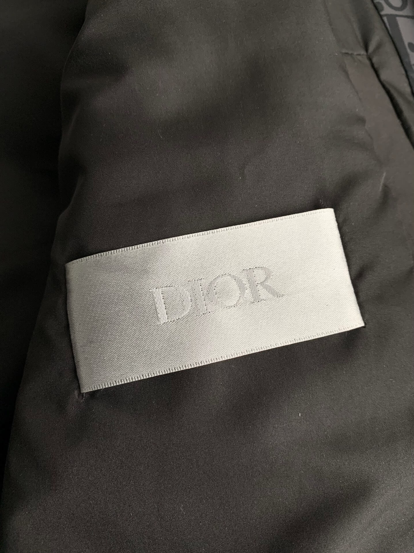 Dior Oblique Technical Jacquard Black Down Jacket