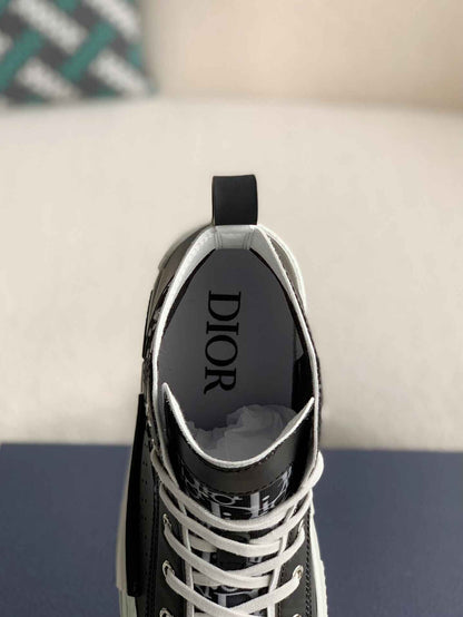 Dior Oblique B23 Black White High-Top Sneakers