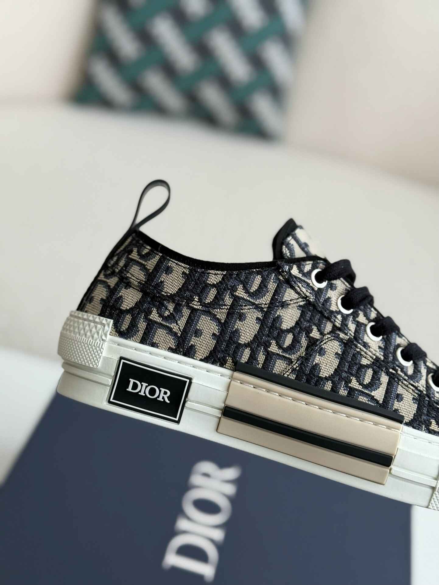 Dior B23 Low-Top Sneaker in Black Dior Oblique Jacquard – HolloShoe