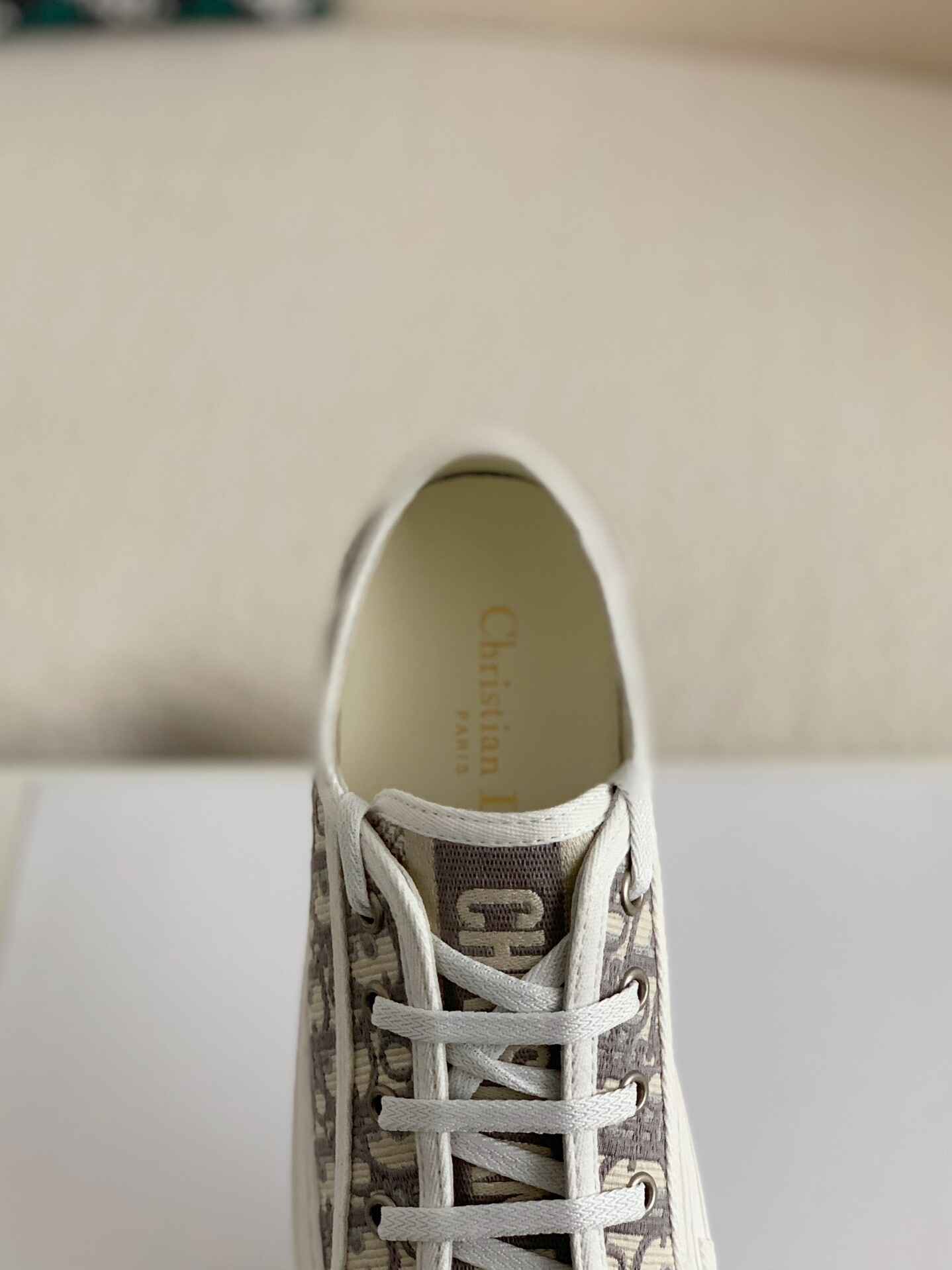 Christian Dior Oblique Embroidered Beige Walk'n'Dior  Sneakers