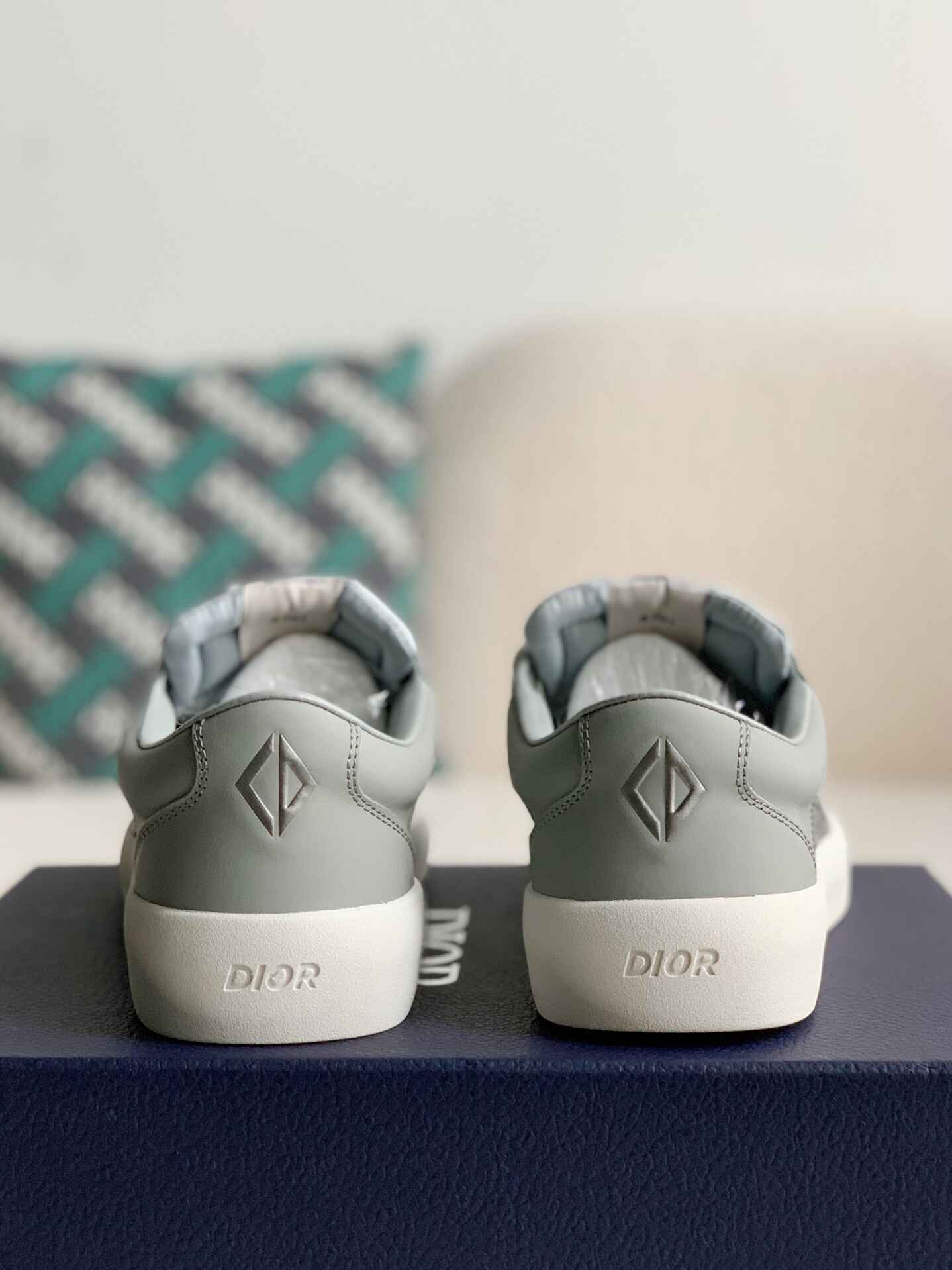 Dior B27 Gray White Low-Top Sneakers