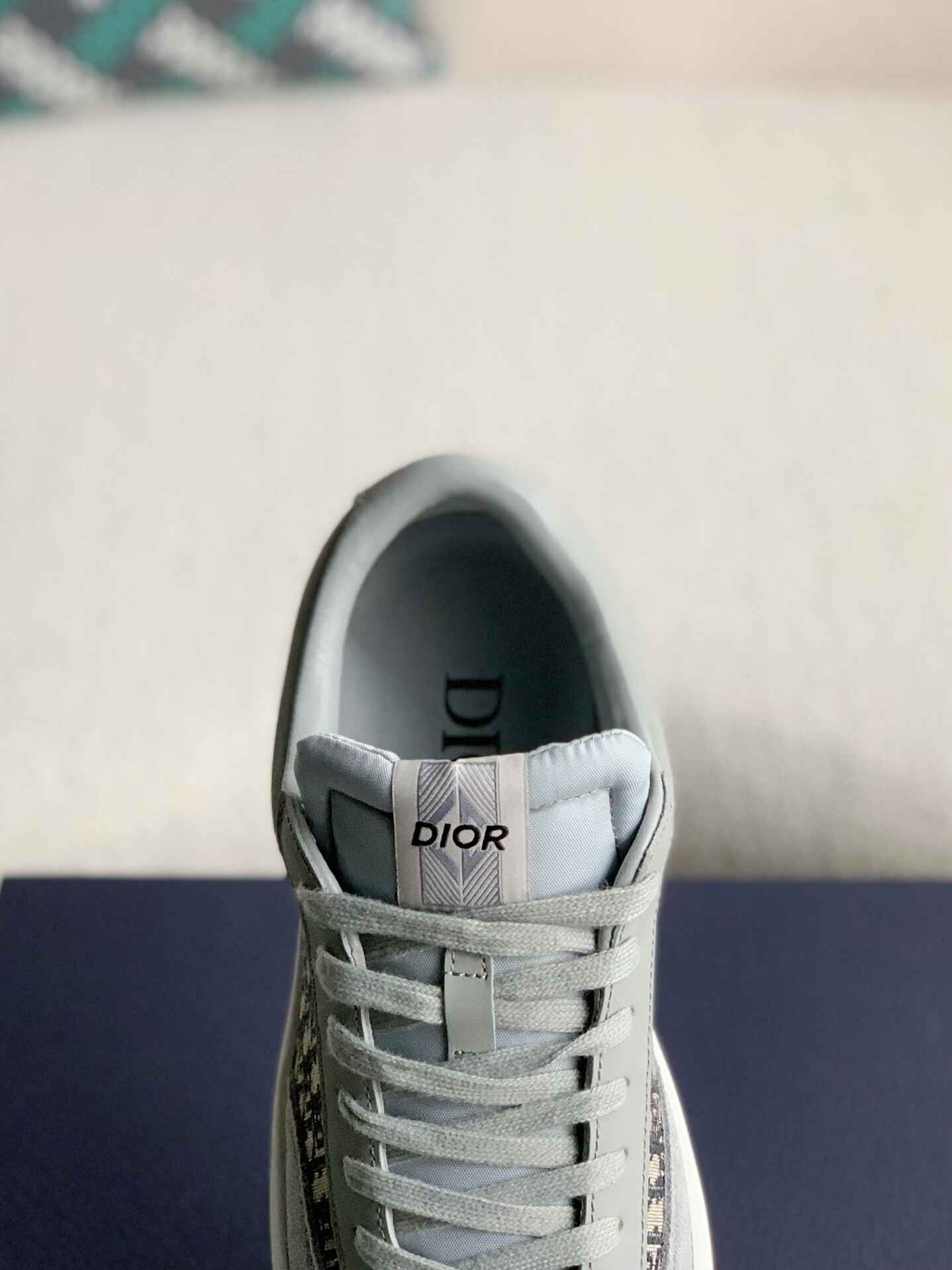 Dior B27 Gray White Low-Top Sneakers