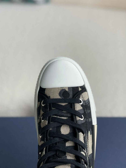 Dior B23 Beige Black High-Top Sneakers