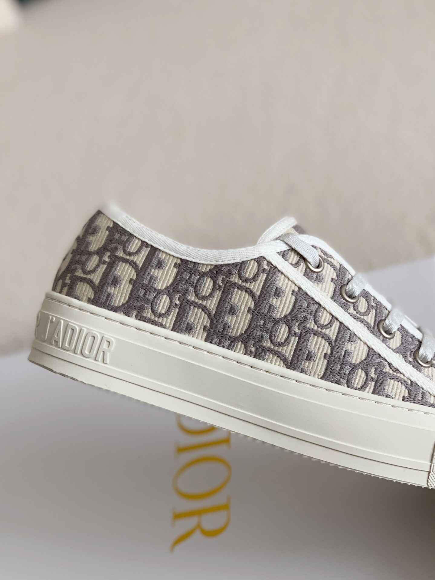 Dior Oblique Embroidered Gray Walk'n'Dior  Sneakers