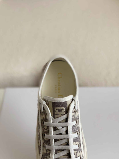 Dior Oblique Embroidered Gray Walk'n'Dior  Sneakers