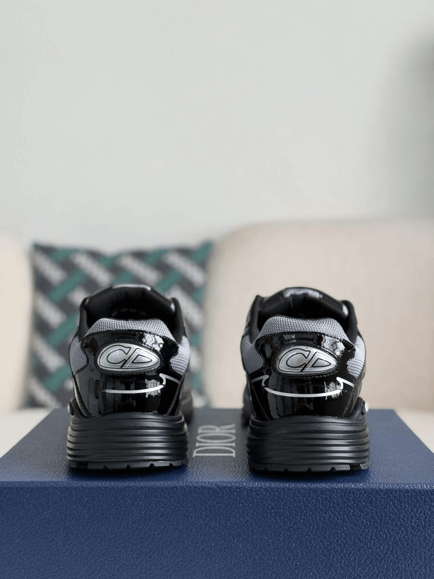 Dior B30 Low-Top Sneaker Black Patent Leather and Technical Mesh Dior B30 Low-Top Sneaker Black Patent Leather and Technical Mesh