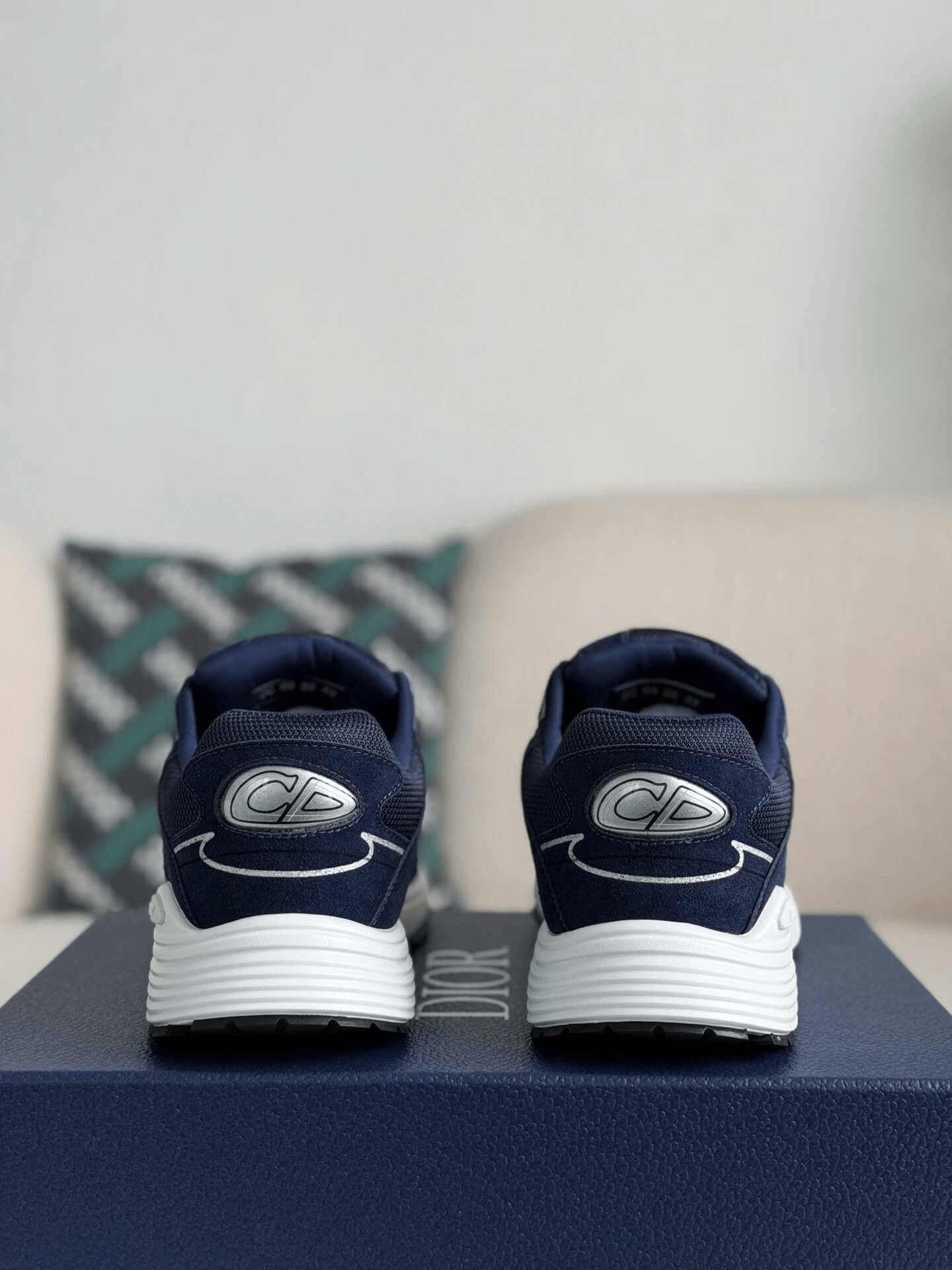 Dior B30 Low-Top Sneaker Navy Suede and Technical Mesh with White