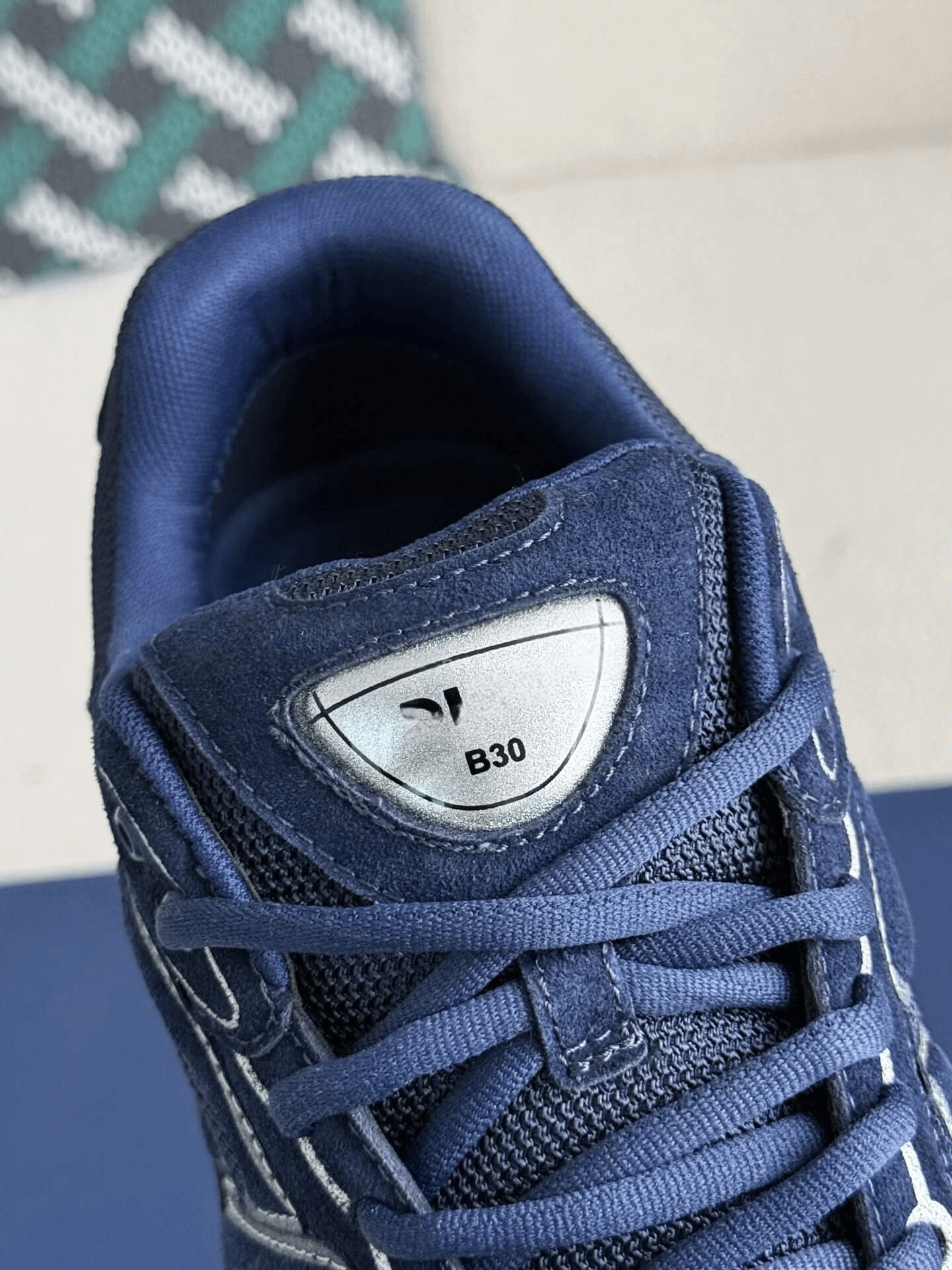 Dior B30 Low-Top Sneaker Navy Suede and Technical Mesh with White