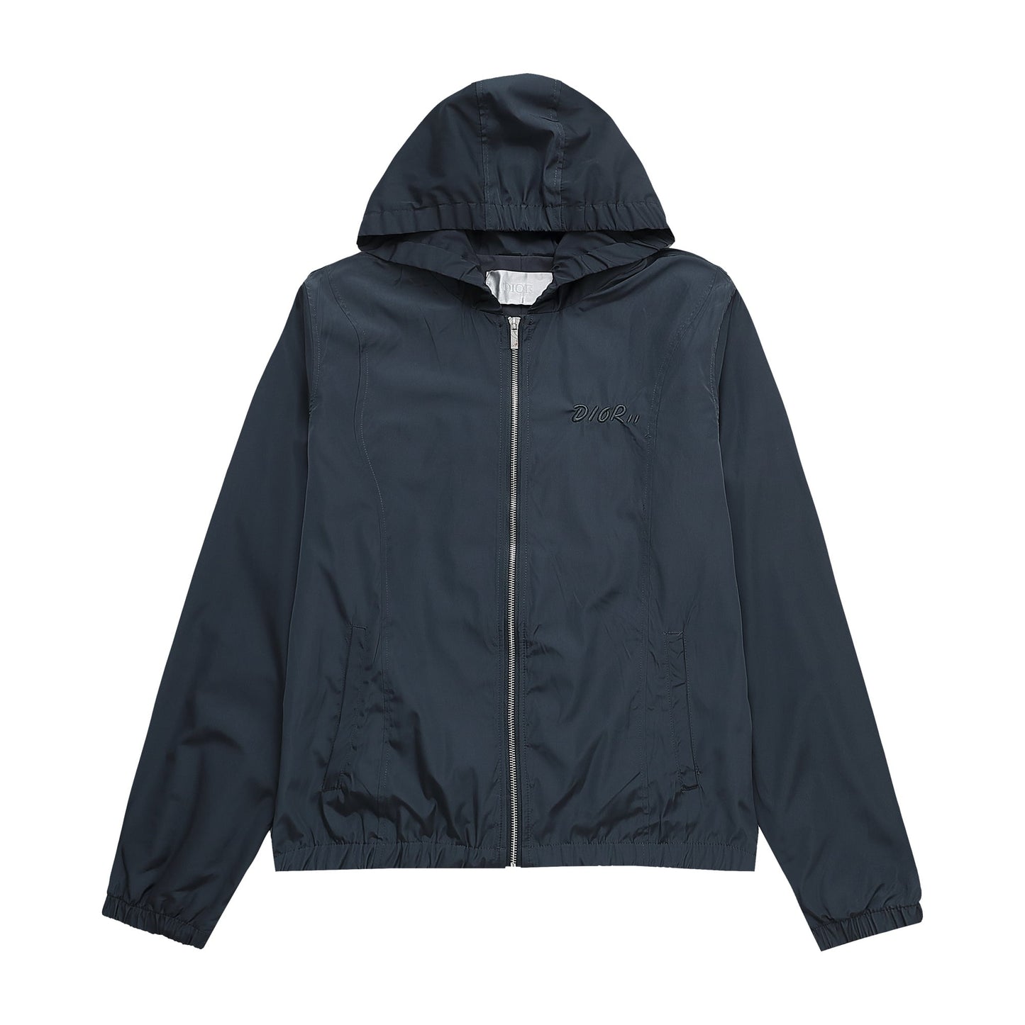 Christian Navy Blue Technical Fabric Hooded Jacket