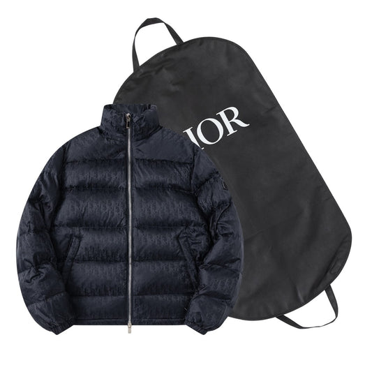 Dior Oblique Black Quilted Down Jacket