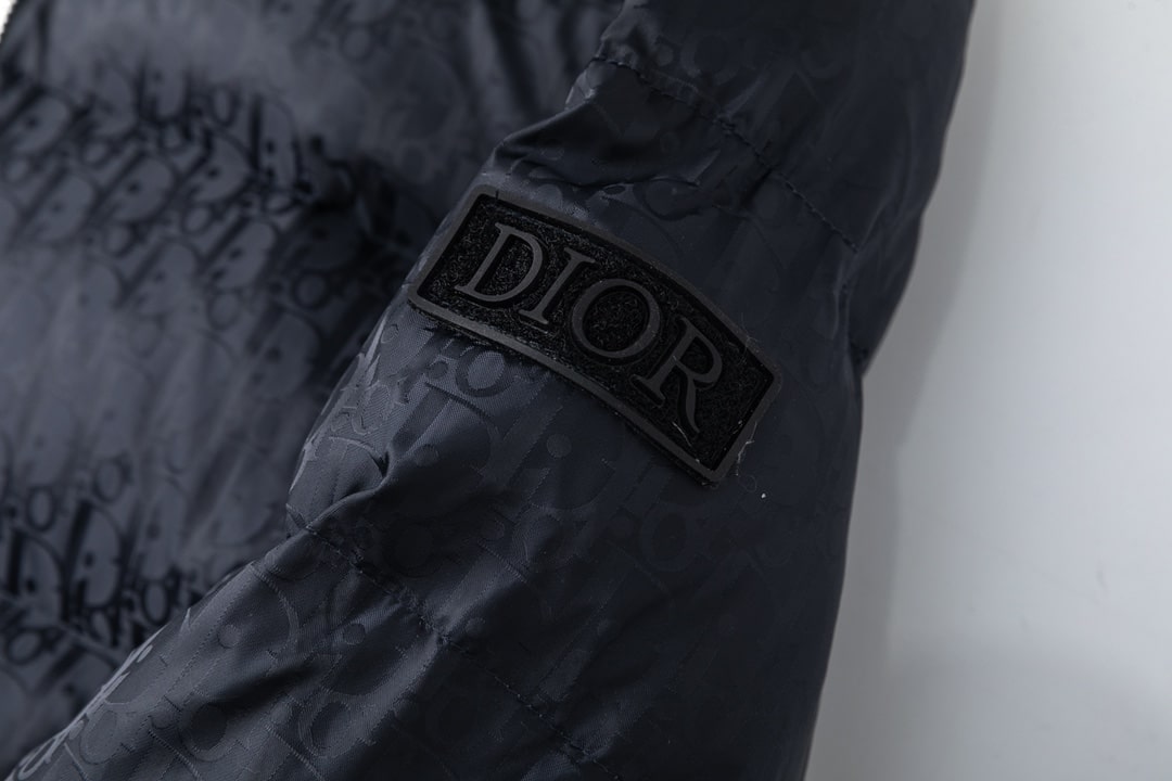 Dior Oblique Black Quilted Down Jacket