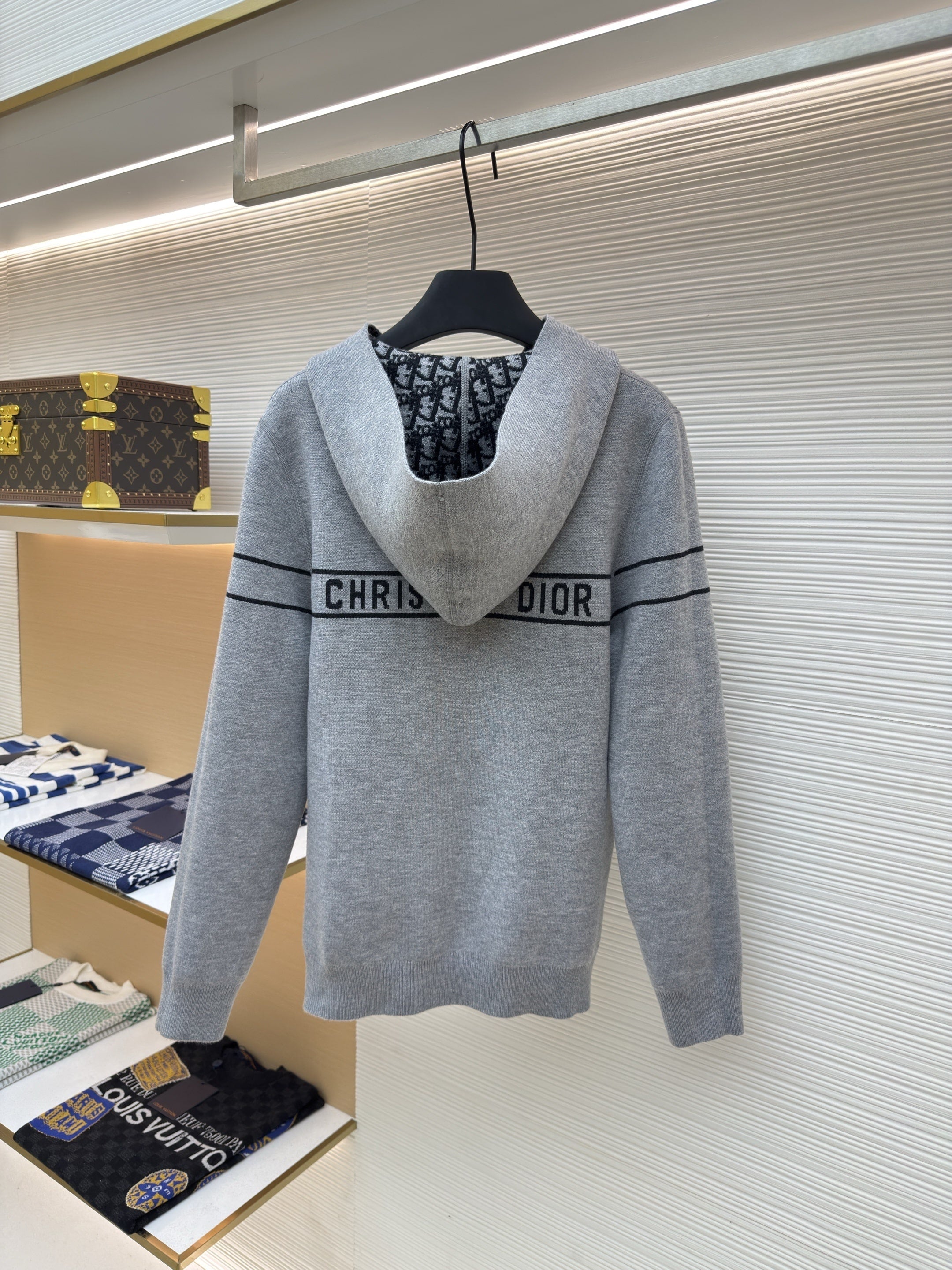Dior Oblique Black Reversible Zipped Cardigan with Hood – HolloShoe