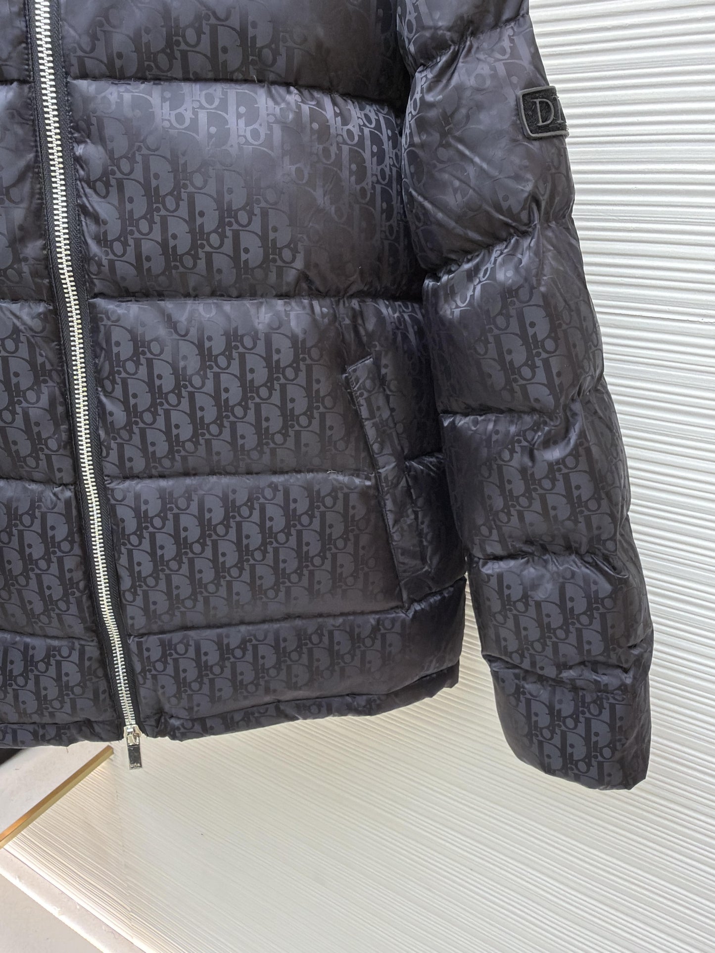 Dior Oblique Black Technical Jacquard Down Jacket
