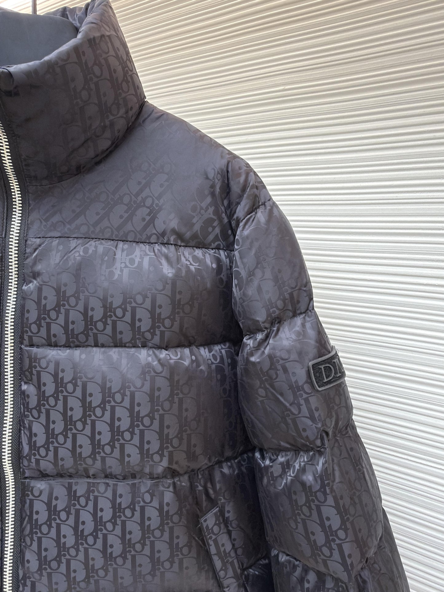 Dior Oblique Black Technical Jacquard Down Jacket