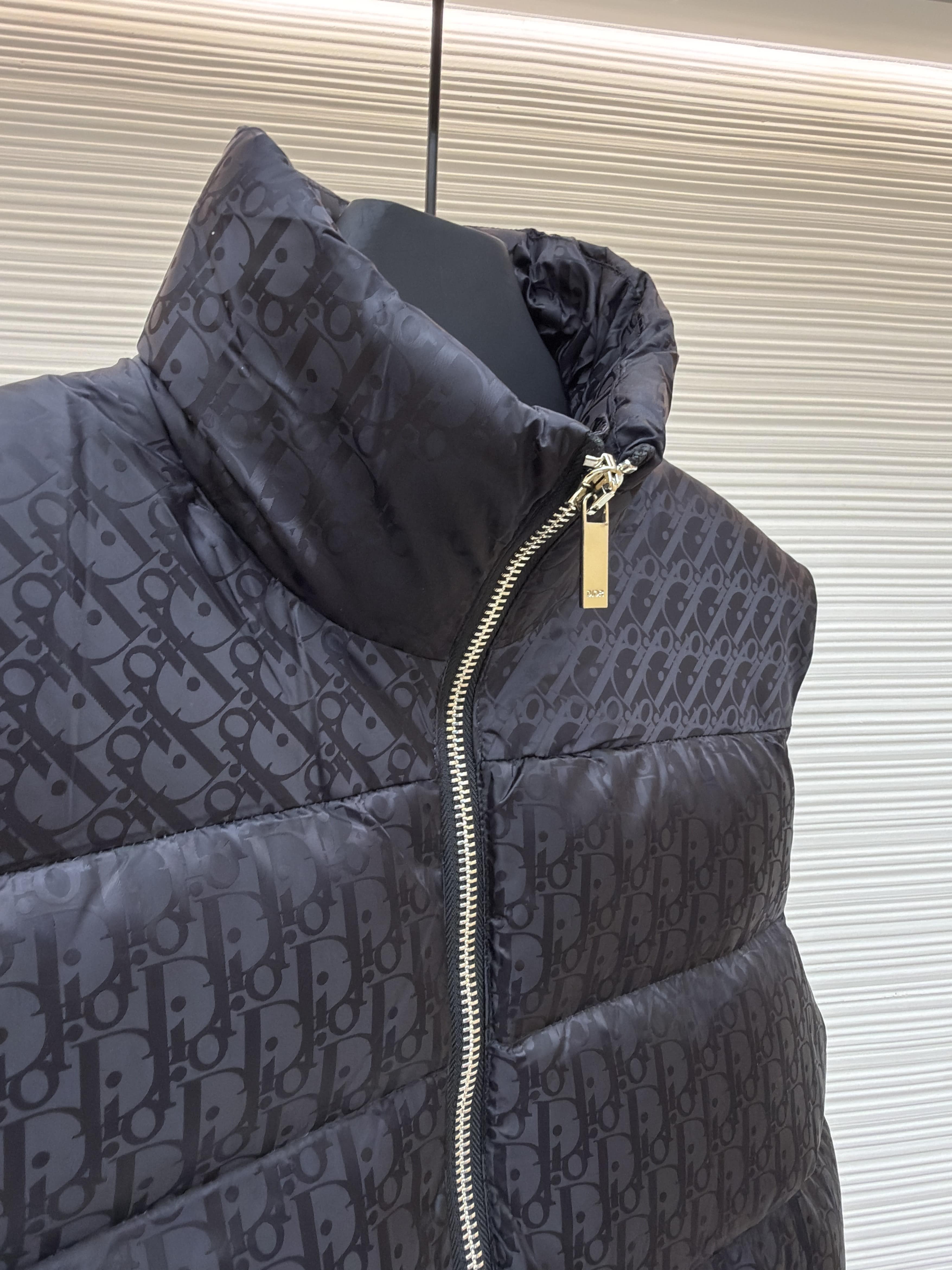 Dior Oblique Black Technical Jacquard Down Vest – HolloShoe