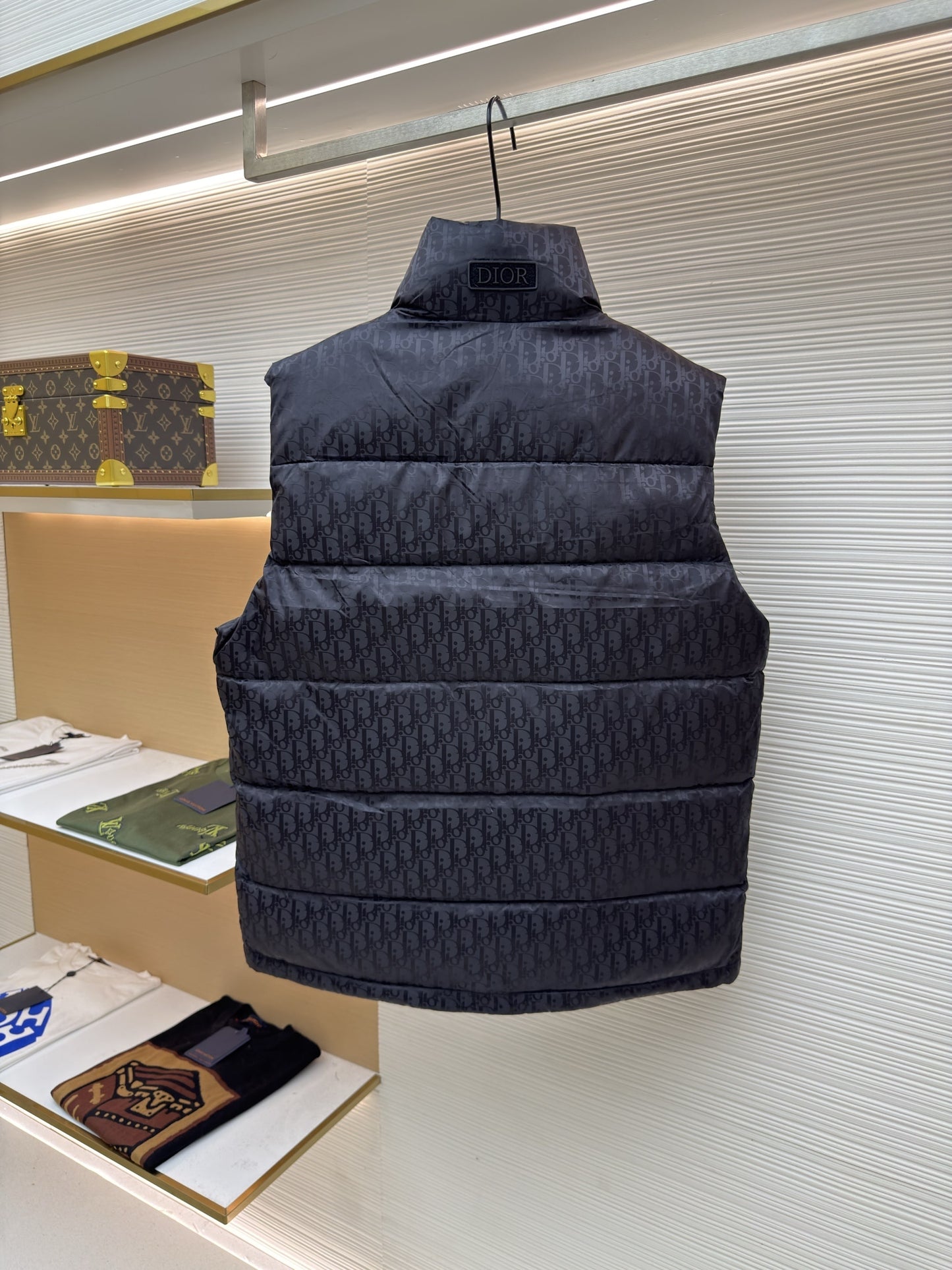 Dior Oblique Black Technical Jacquard Down Vest