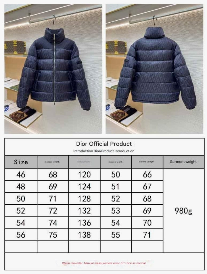Dior Oblique Navy Blue Technical Jacquard Down Jacket – HolloShoe