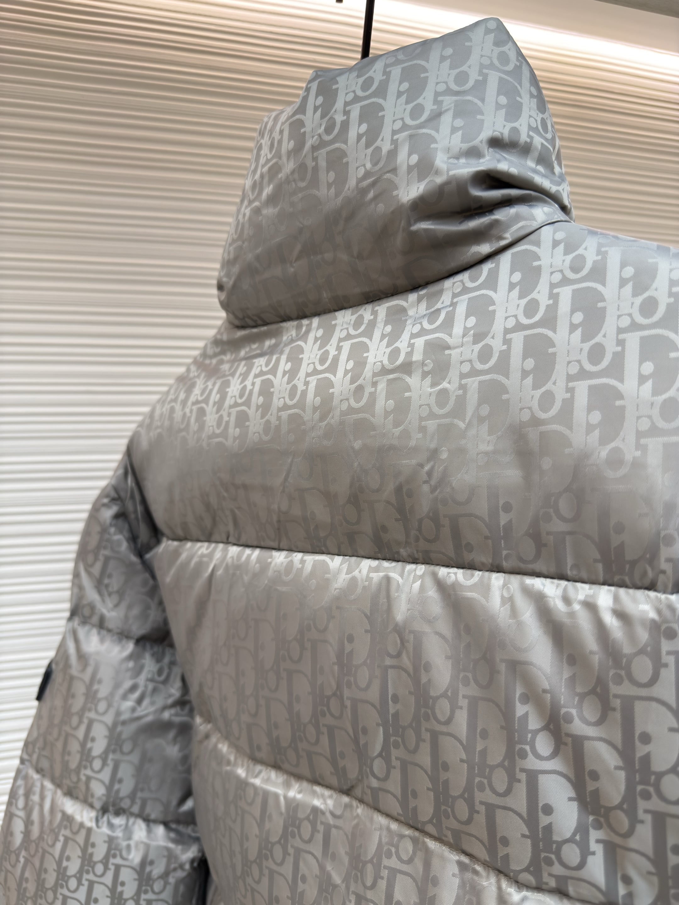 Dior Oblique Grey Technical Jacquard Down Jacket – HolloShoe
