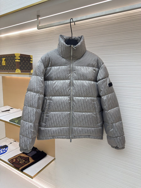 Dior Oblique Grey Technical Jacquard Down Jacket – HolloShoe