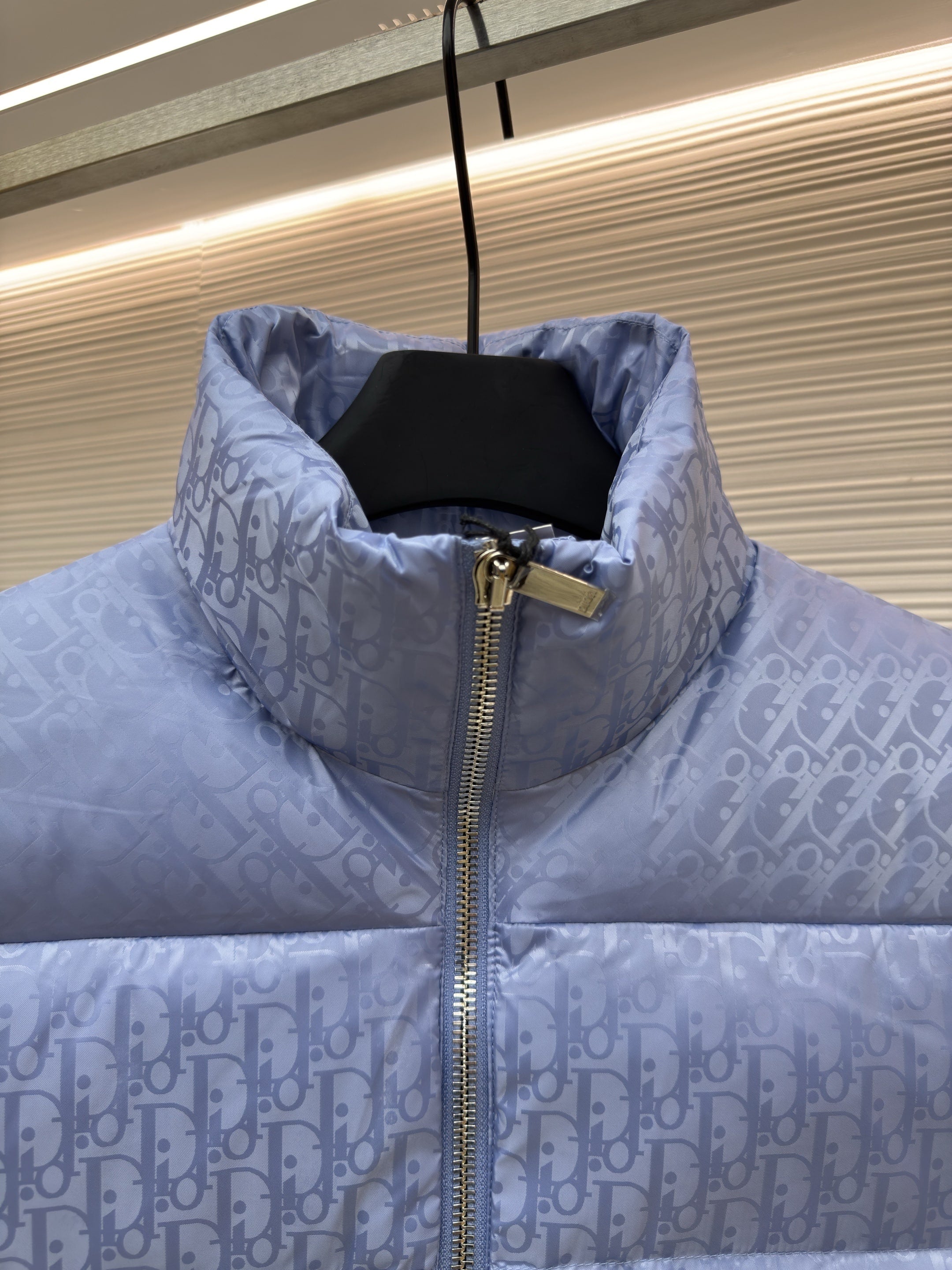 Dior Oblique Light Blue Technical Jacquard Down Vest – HolloShoe
