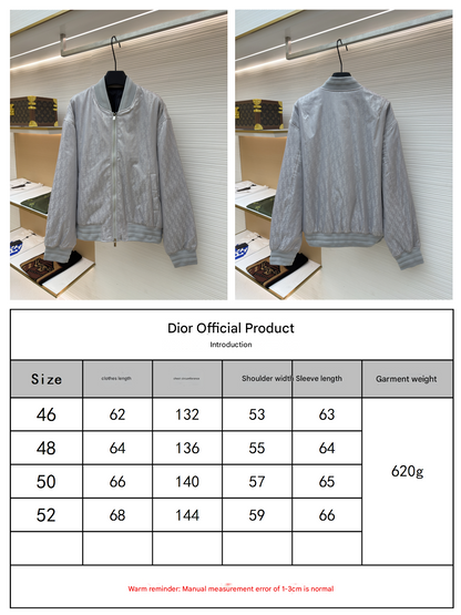 Dior Oblique Silver Bomber Jacket