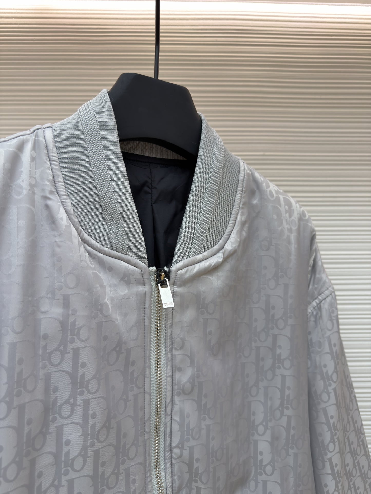 Dior Oblique Silver Bomber Jacket