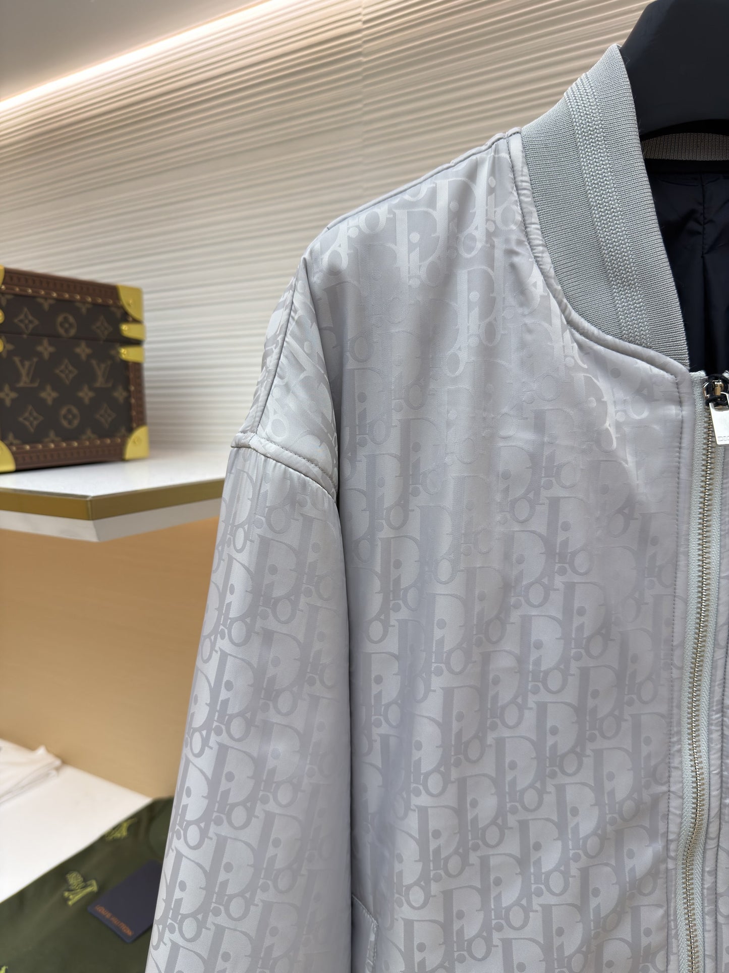 Dior Oblique Silver Bomber Jacket