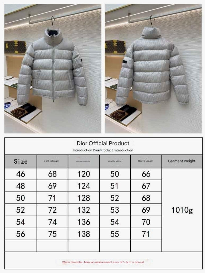 Dior Oblique Silver Technical Jacquard Down Jacket
