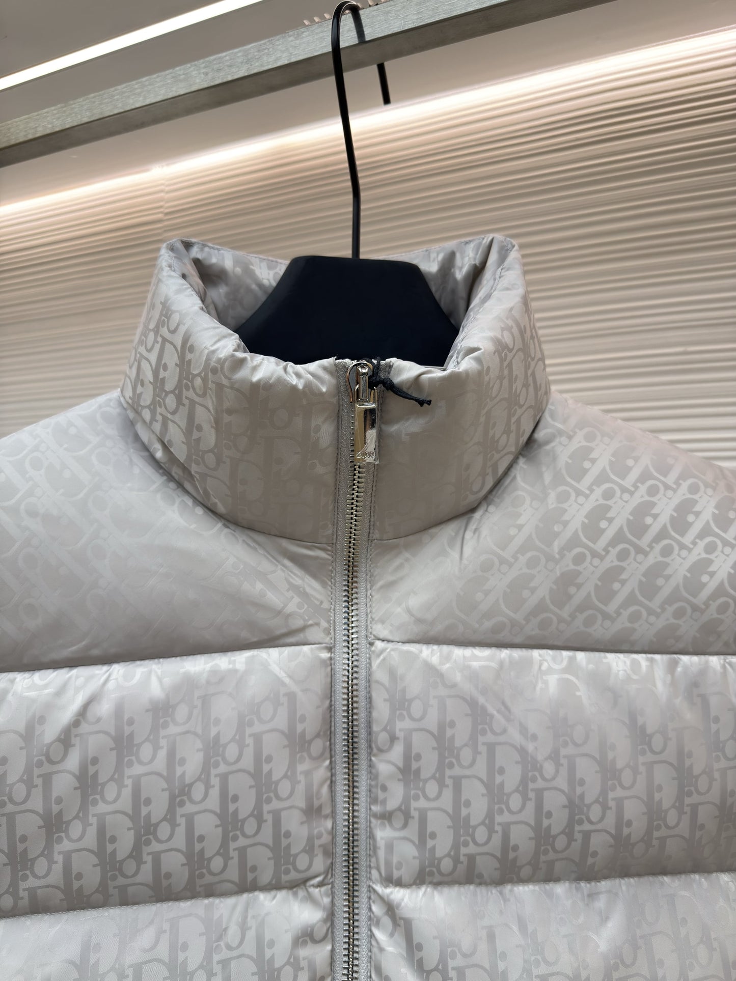 Dior Oblique Silver Technical Jacquard Down Vest