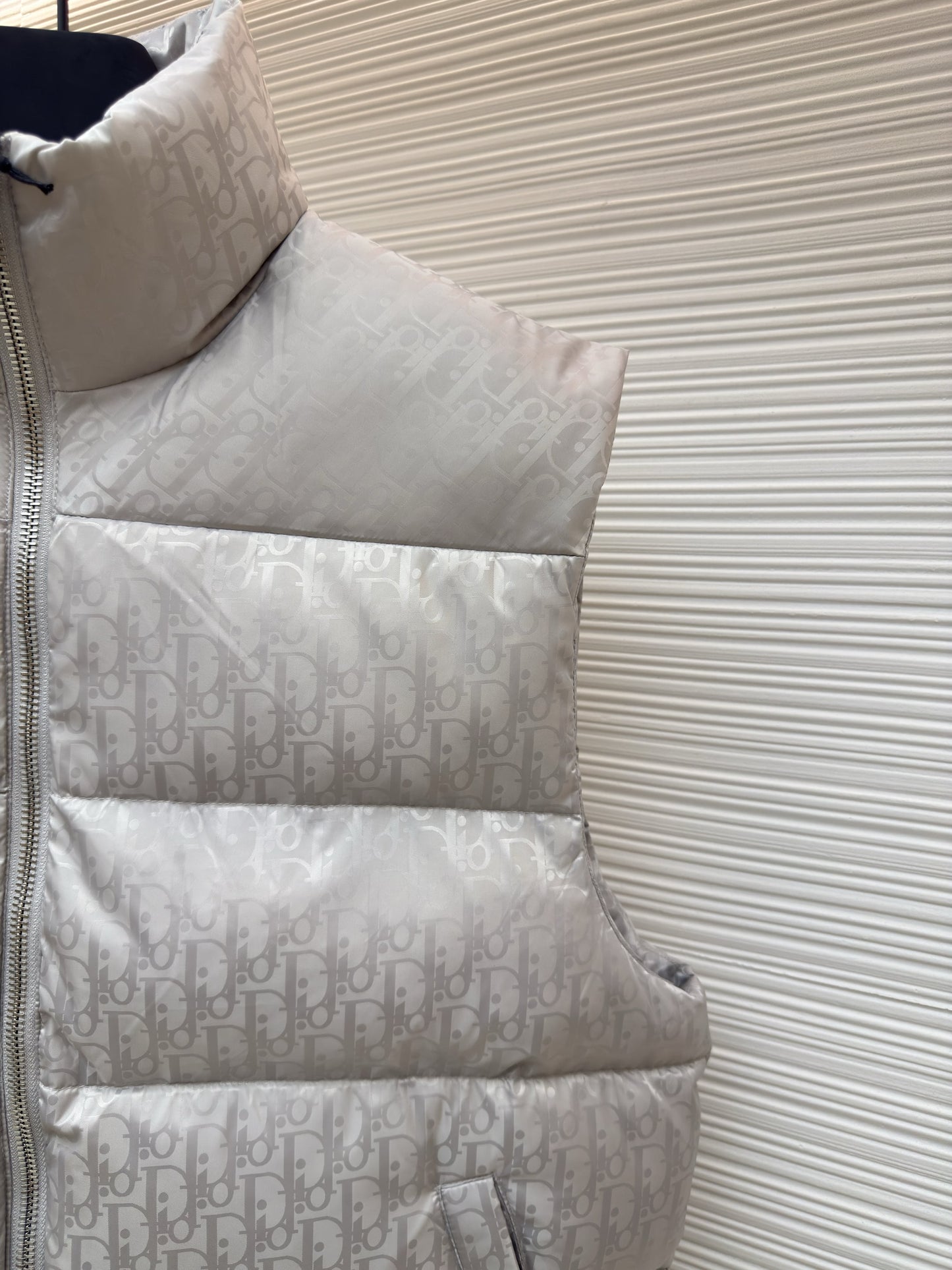 Dior Oblique Silver Technical Jacquard Down Vest