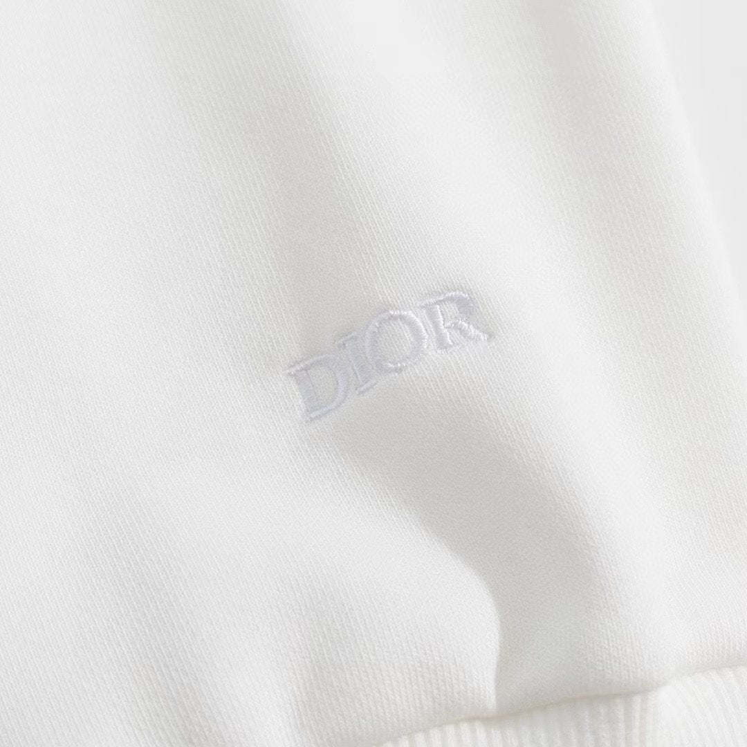 Dior Men's Zip-Up Hoodie in White