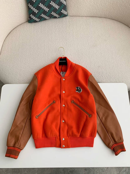 Dior x Denim Tears Red Leather Cashmere Jacket