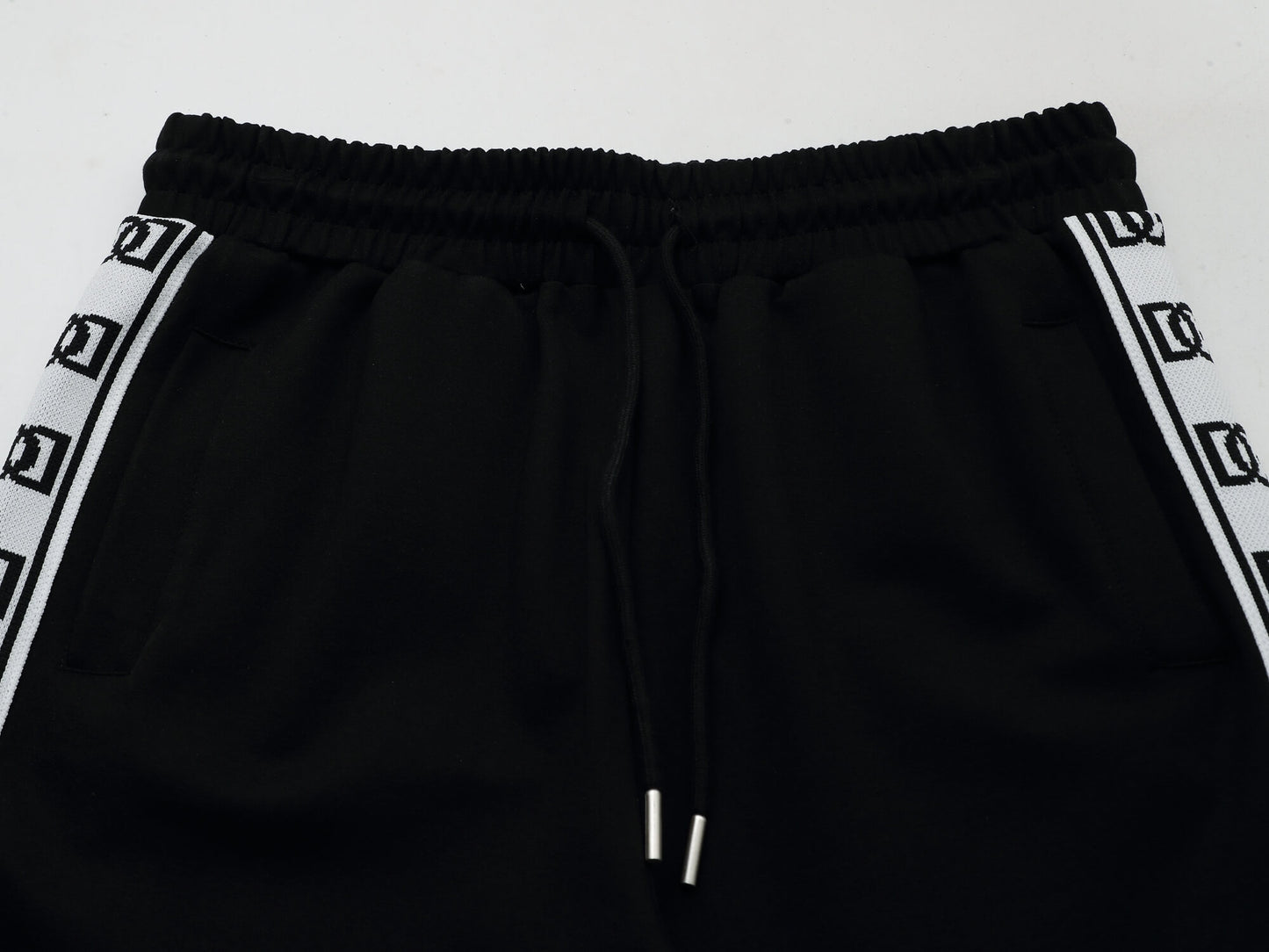 Dolce & Gabbana DG Logo Side Band Tracksuit Technical Jersey Black